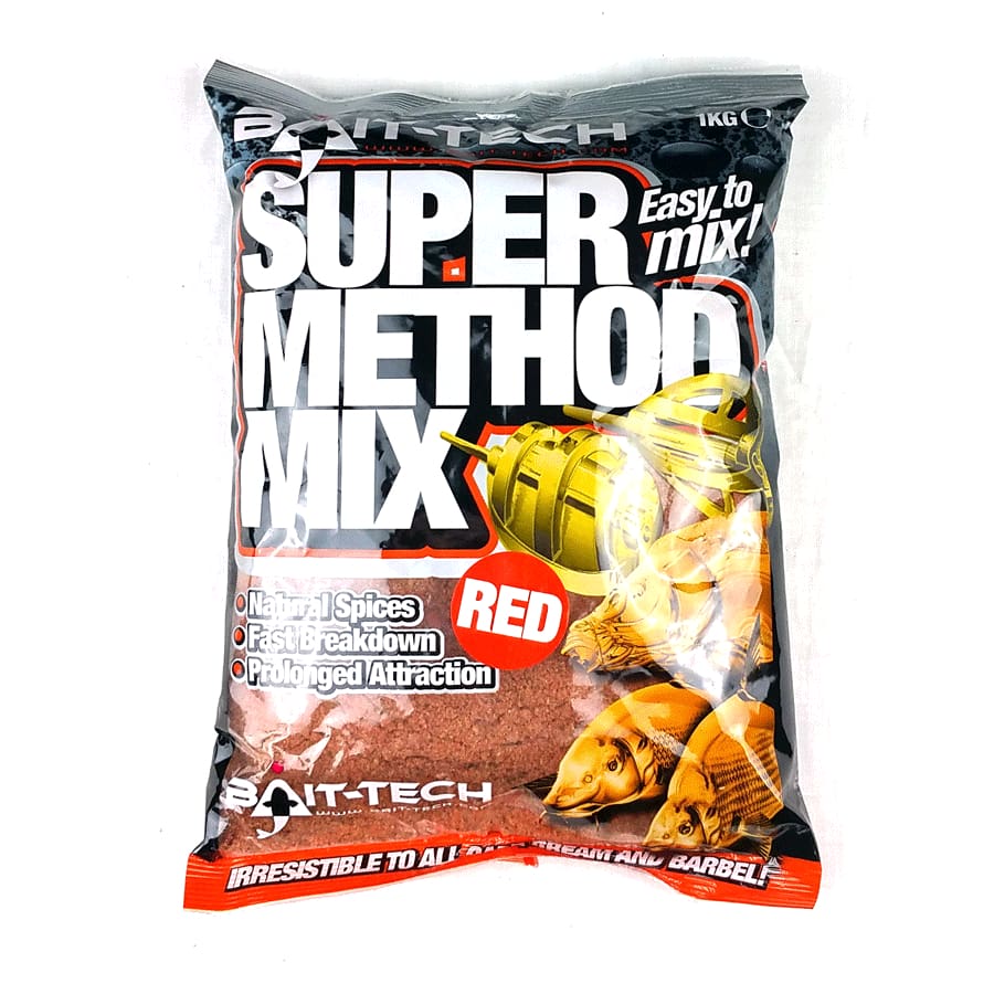 Bait-Tech Super Method Mix Groundbait 1kg / Red Groundbait
