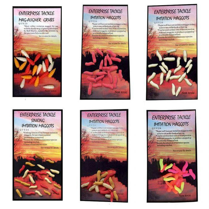 Enterprise Tackle Imitation Red Buoyant Maggots - 10 Pack, Carp & Coarse Fishing Bait