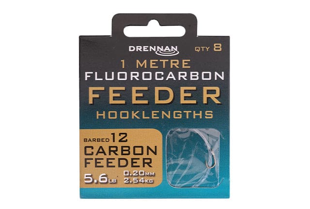 Drennan Carbon Feeder Fluorocarbon Feeder Micro Barbed Rig 1m Hooks