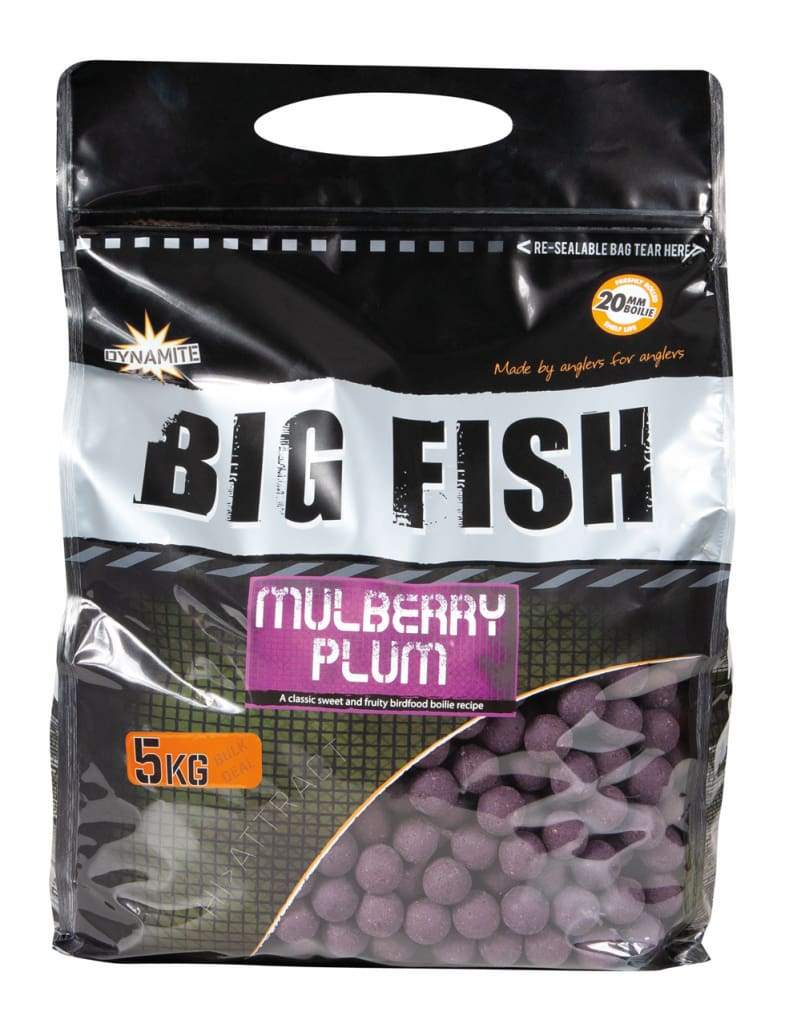 Dynamite Baits - Big Fish - 5KG Boilie Range Mulberry Plum Boilie / 15mm Boilies