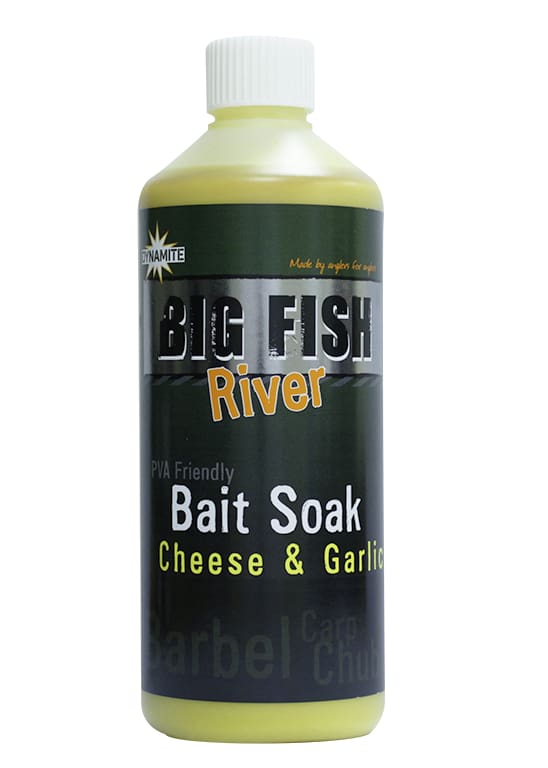Dynamite Baits - Big Fish River Bait Soak 500Ml Cheese & Garlic Liquids