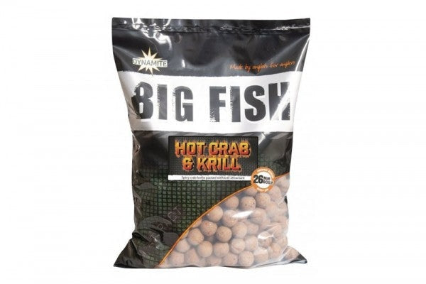 NEW Dynamite Baits Hot Crab & Krill - 26mm Boilies 1kg