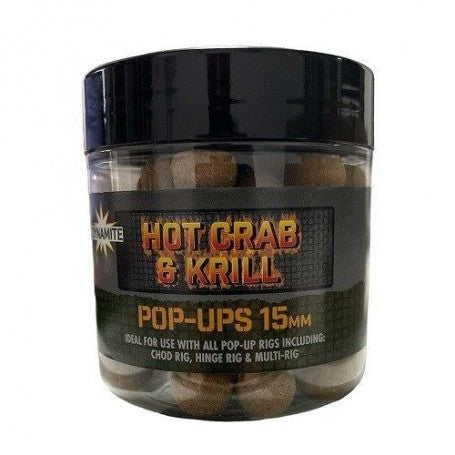 NEW Dynamite Baits Hot Crab & Krill - Food Bait Pop-Ups 15mm