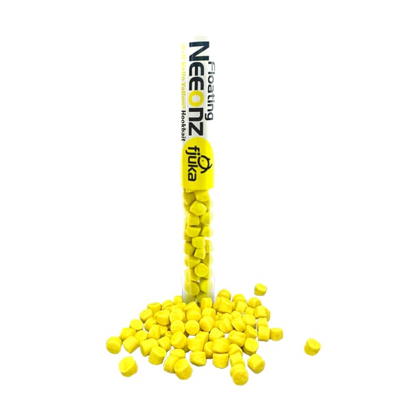 Fjuka Neeonz Floating Hyper-Fluoro Hook Bait - 7mm Well Hello Yellow Pellets