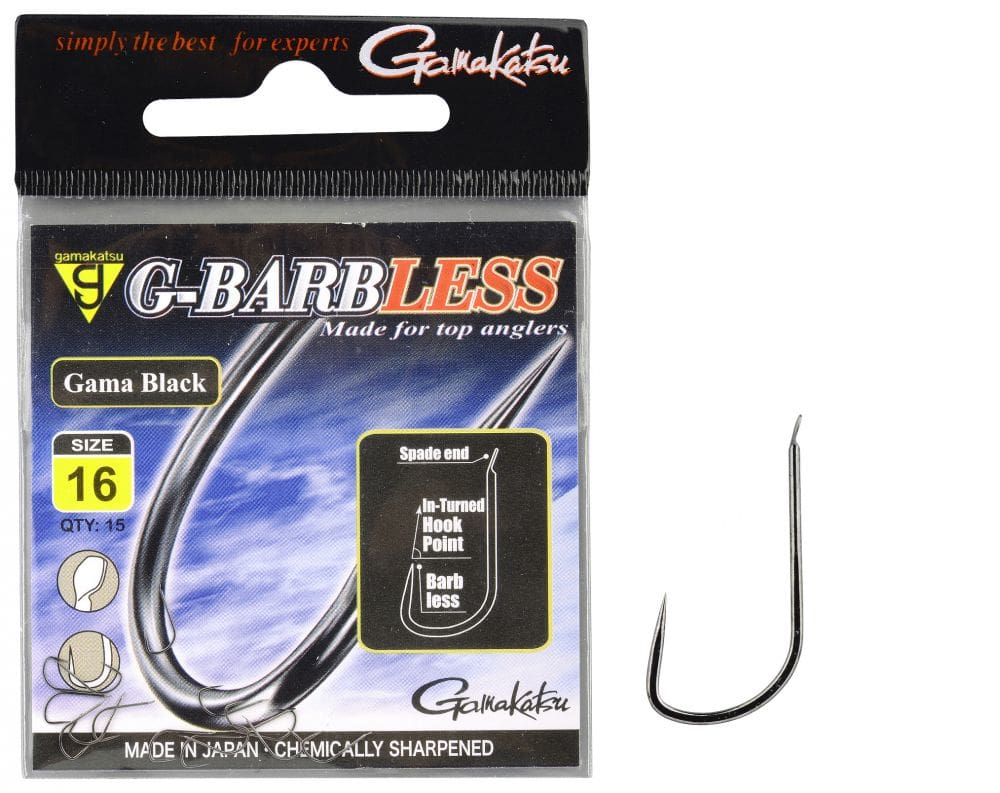 Gamakatsu G-Barbless Gama Black Hook Hooks