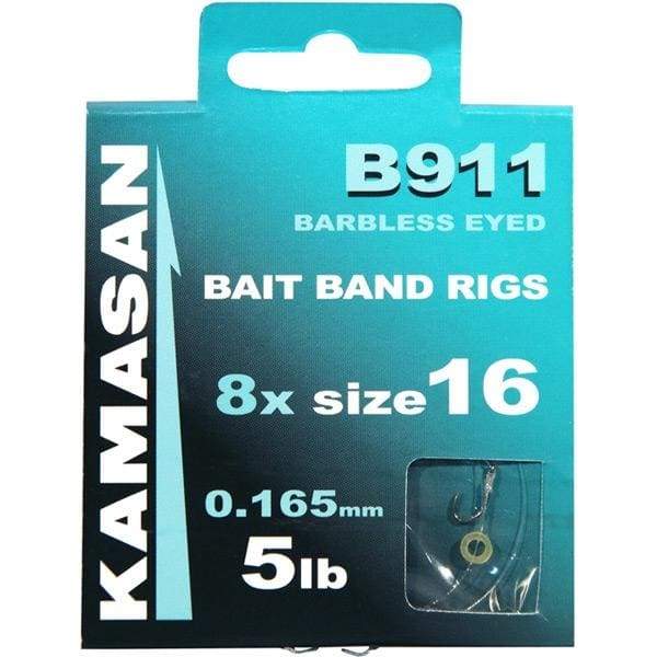Kamasan B911 E Barbless Eyed Bait Band Rigs Hooks