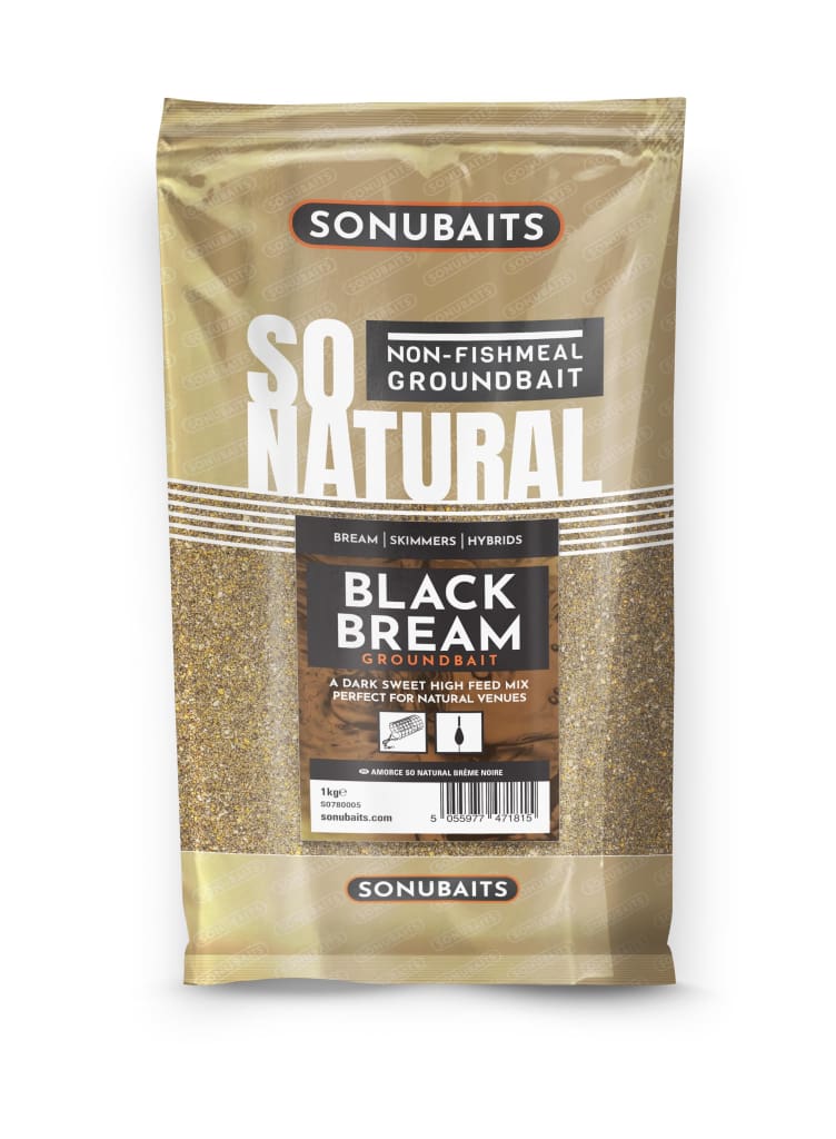 SonuBaits So Natural Black 1kg Bream Groundbait