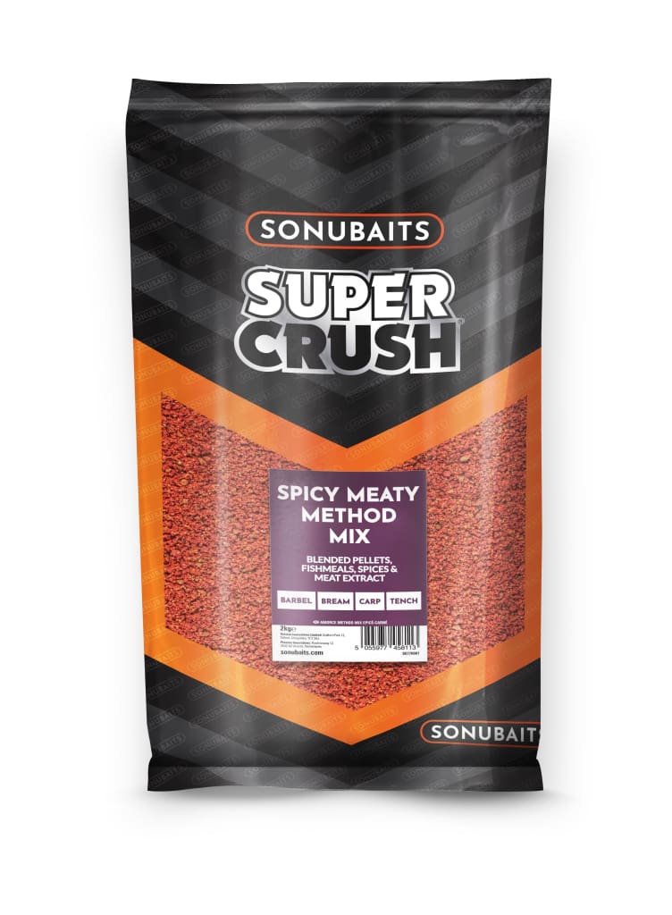 SonuBaits Supercrush Spicy Meaty Method Mix 2kg Groundbait