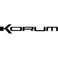 Black korum logo on white background