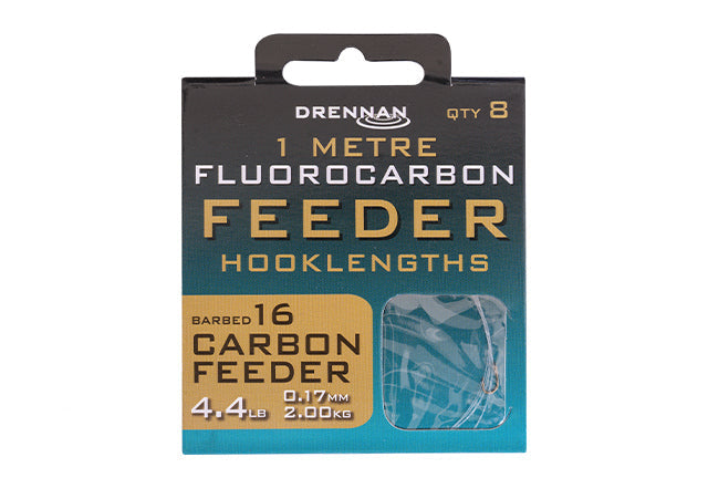 Drennan Carbon Feeder Fluorocarbon Feeder Micro Barbed Rig 1m Hooks