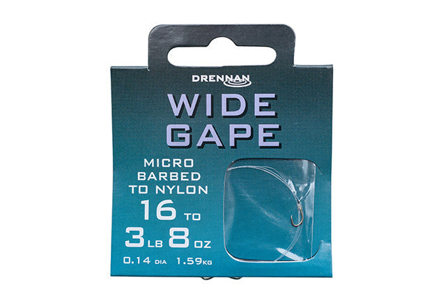 coarse fishing hooks to nylon Drennan Wide Gape Micro Barbed Hooks To Nylon