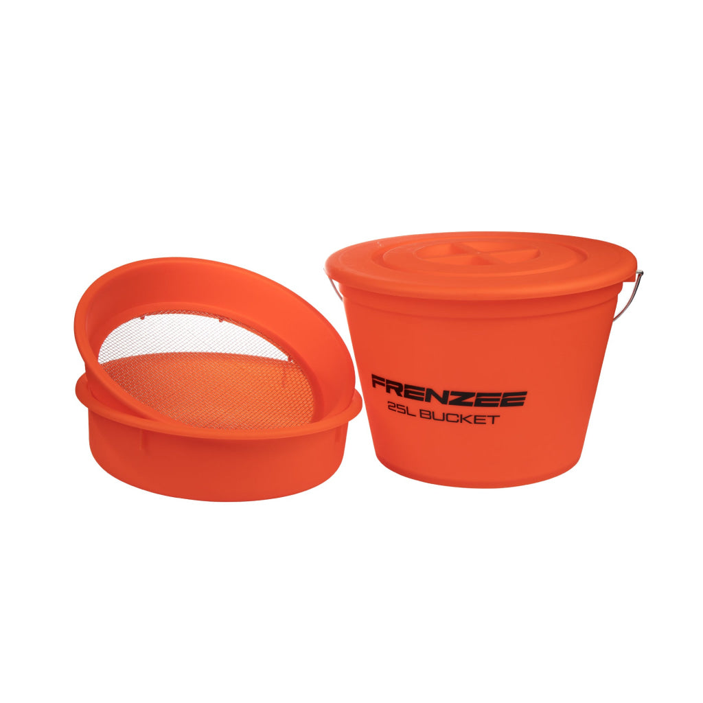 Frenzee FXT 25L Groundbait Bucket & Riddle Set Bait Accessories
