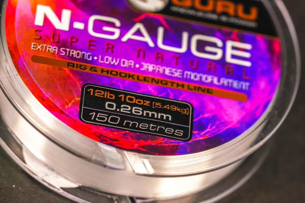 Guru N-Gauge Pro Fishing Line – Clear, Extra Strong, 100m Spool – All Breaking Strains Available