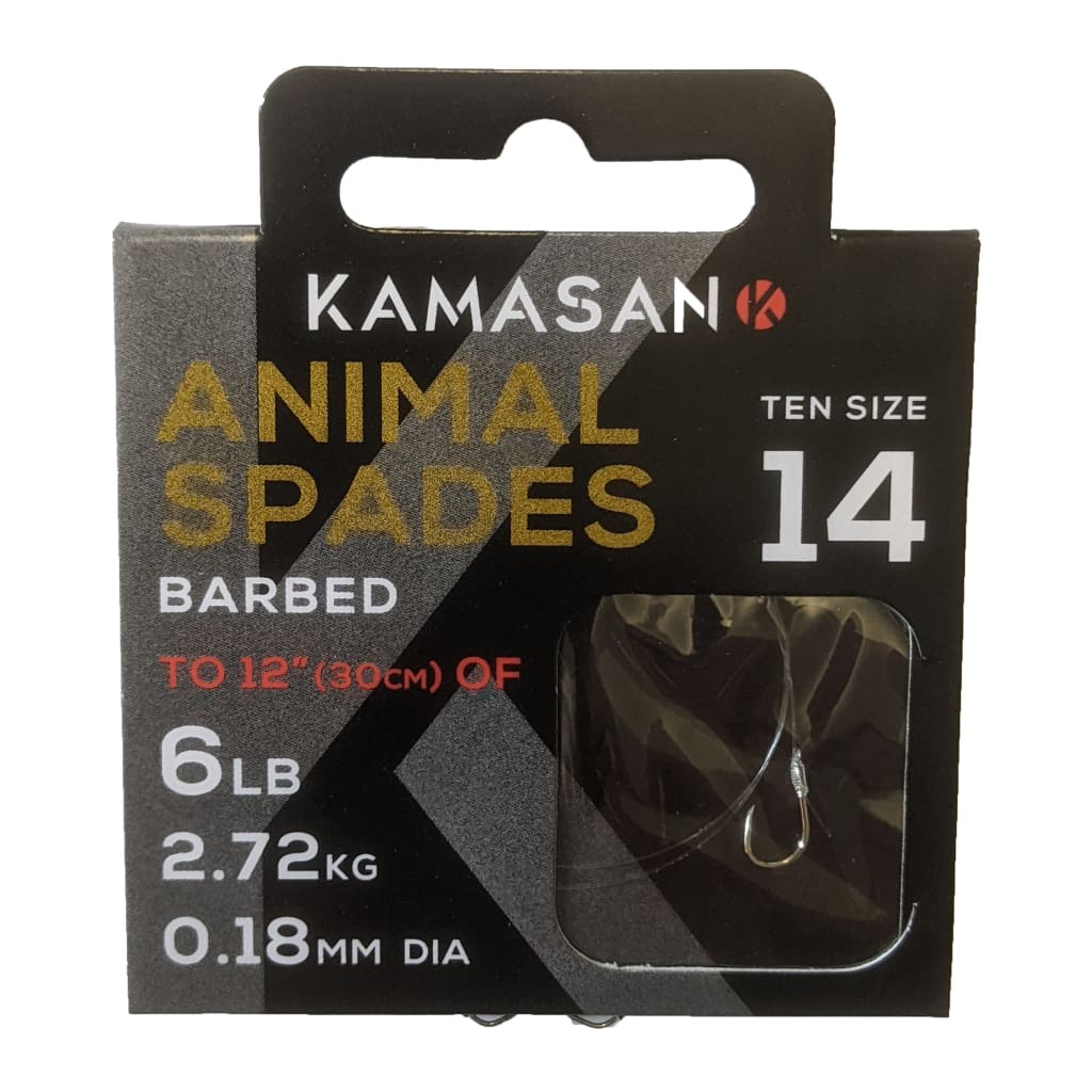 Kamasan Animal Barbed Hooks to Nylon Hooks