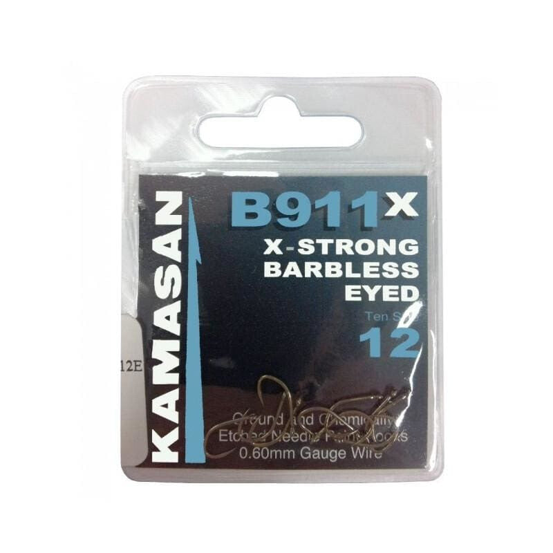 Kamasan B911 X-Strong Eyed Barbless Hooks – Willy Worms