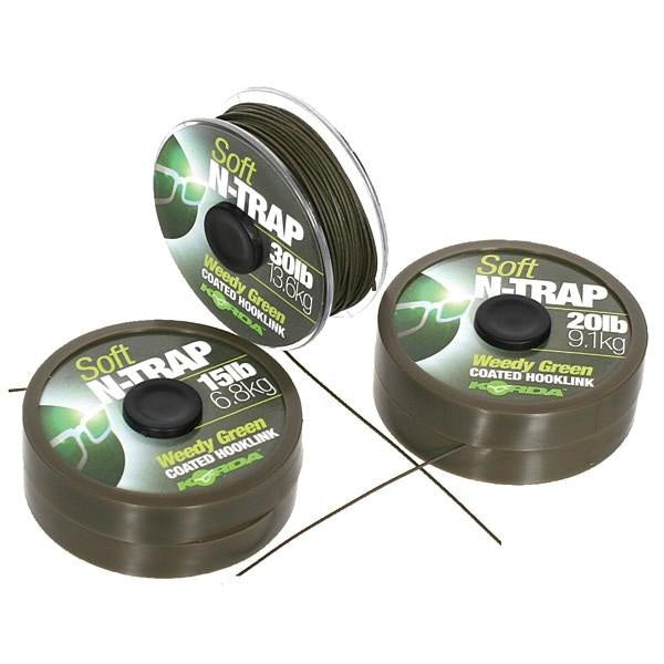 Korda N Trap Soft Coated Hooklink Weedy Green Soft Line
