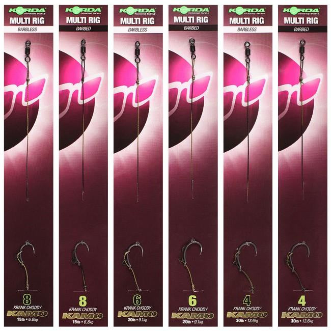 Korda Ready Tied Multi Rigs Krank Choddy Kamo Hooks