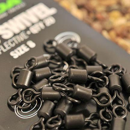 Korda PTFE QC Ring Swivels – 8 Per Pack – Sizes 8 Or 11 – Carp Fishing Tackle