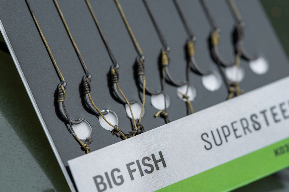 Korum Big Fish Quickstop Hair Rigs - 15 Montures Sans Crochet - Taille 14 - 8 Pièces