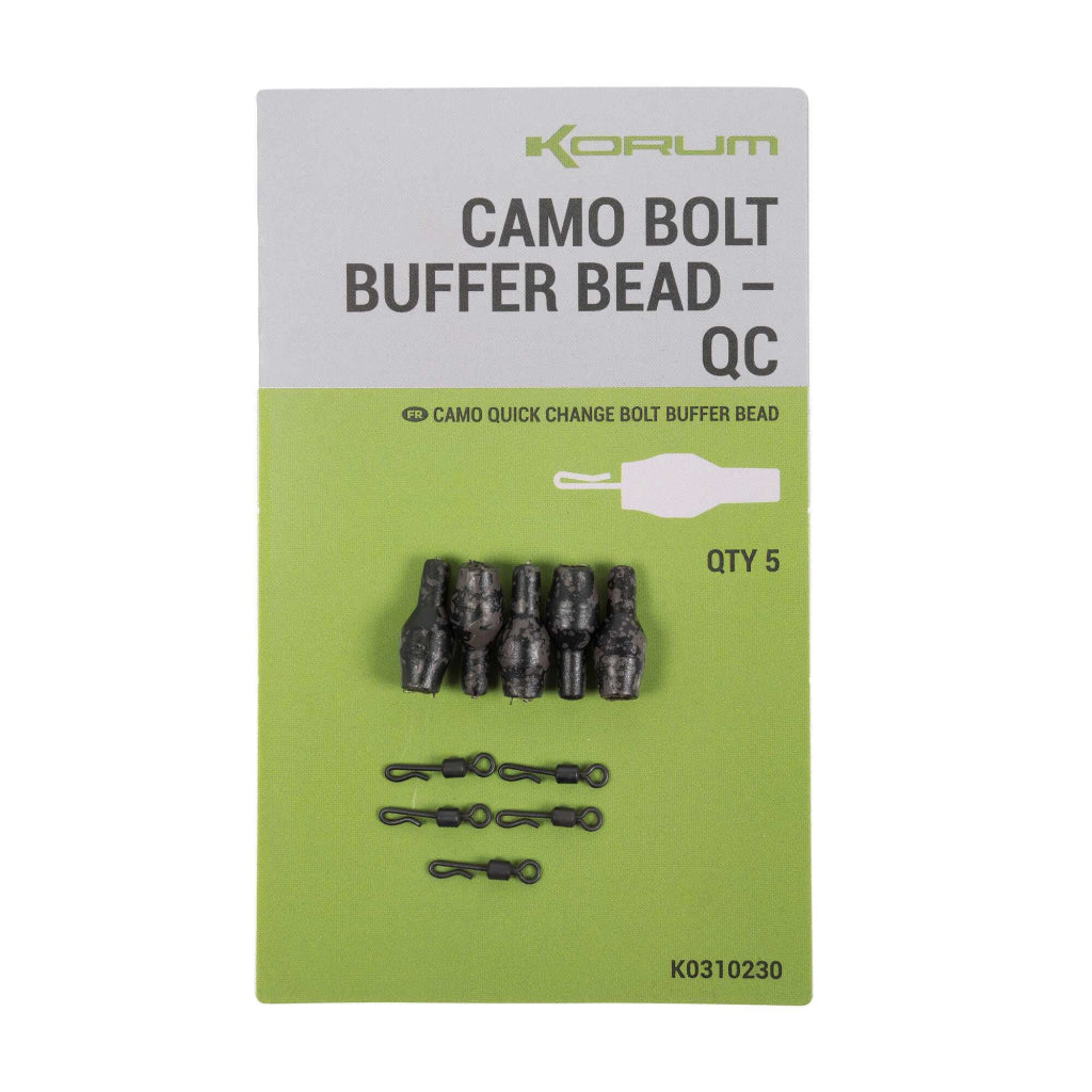 Korum Camo Bolt Buffer Bead - QC Swivels & Clips