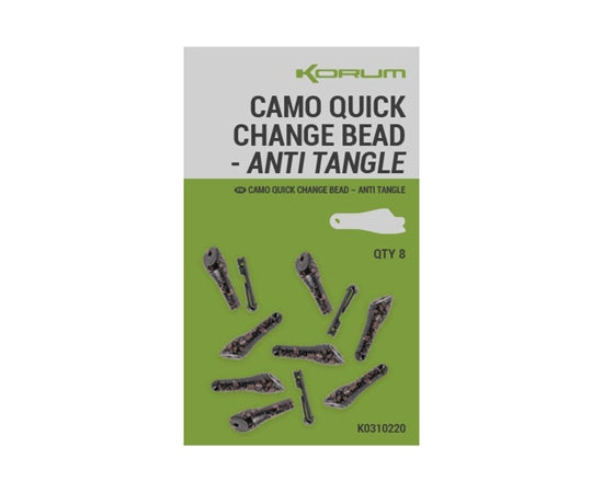 Korum Camo Quick Change Bead - Anti Tangle Swivels & Clips