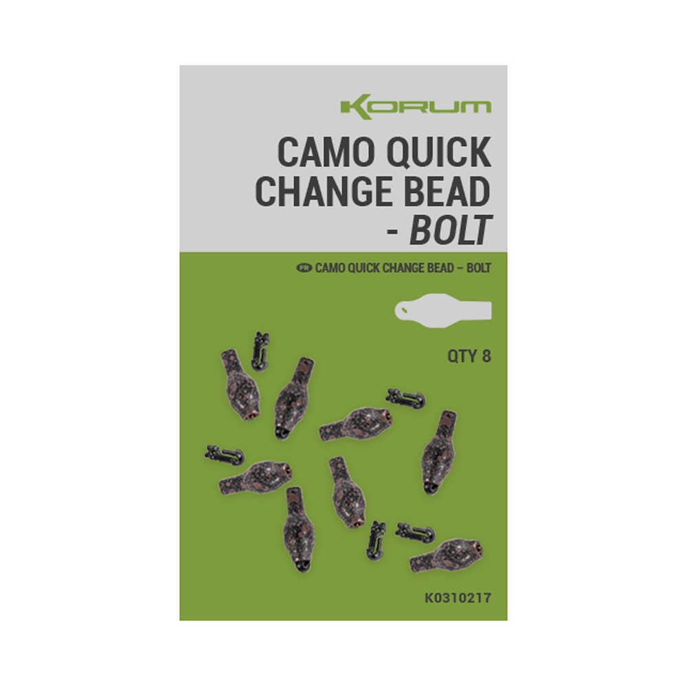 Korum Camo Quick Change Bead - Bolt Swivels & Clips