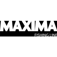 Maxima fishing line black and white logo.