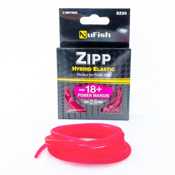 NuFish Zipp Hybrid Elastic 3 Metres 18 + Pink 2.6mm Pole Elastication