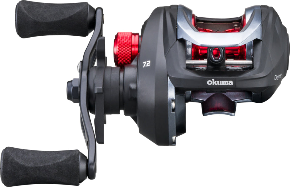 okuma ceymar baitcasting (Left Hand) Reel – Willy Worms Terminal tackle double paddle aluminum handle Color:Goldy Walleye (TRO Exclusive) Sea Fishing Rod |