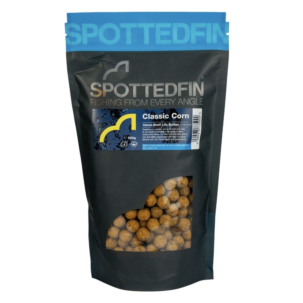 Spotted Fin - Shelf Life Boilies Classic Corn / 12mm / 500g