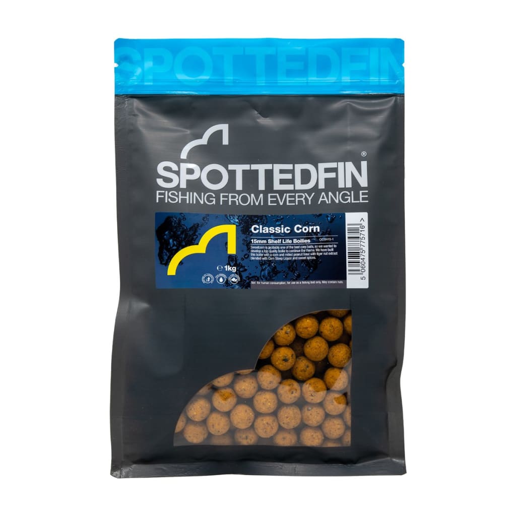 Spotted Fin - Shelf Life Boilies Classic Corn / 15mm / 1kg