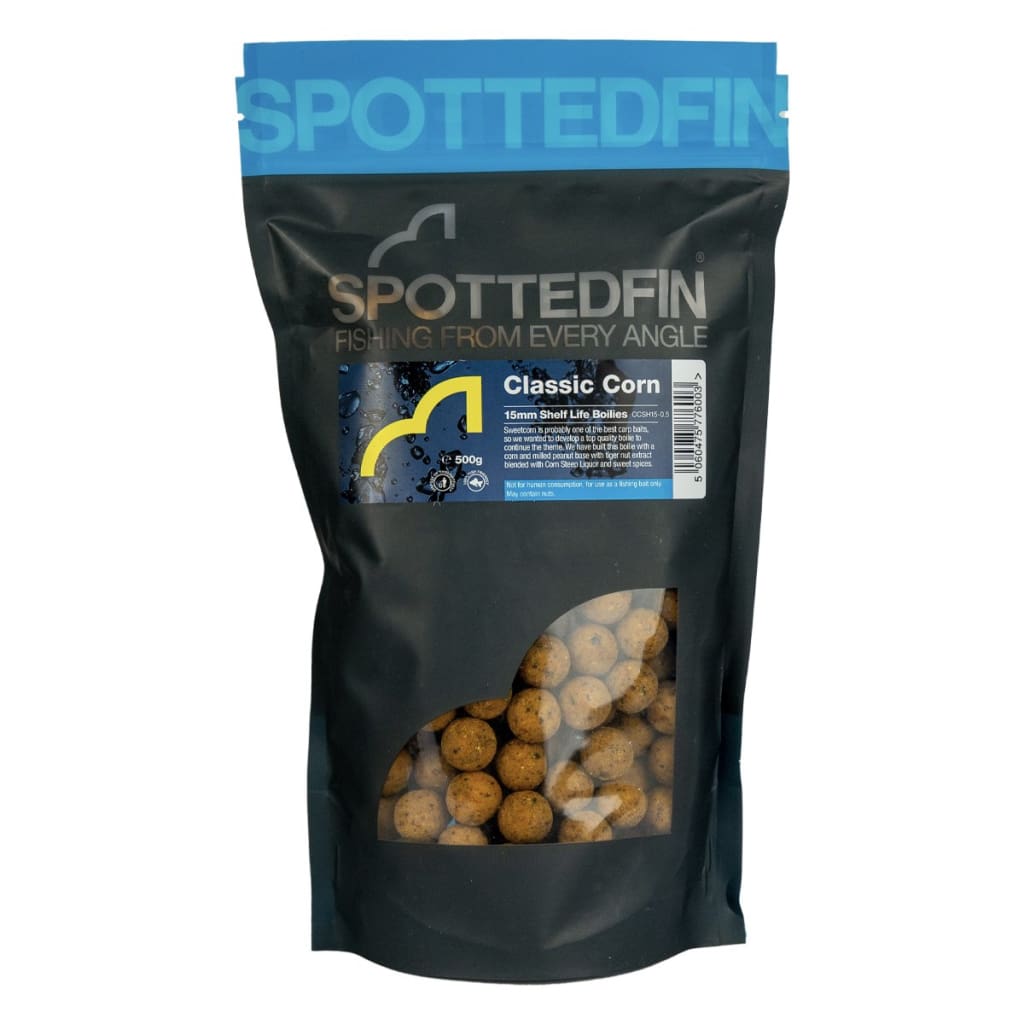 Spotted Fin - Shelf Life Boilies Classic Corn / 15mm / 500g