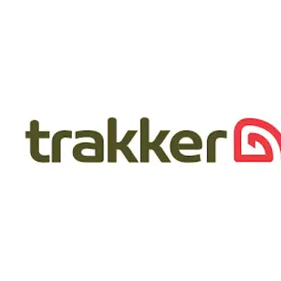 Trakker logo with red and green design on white background.