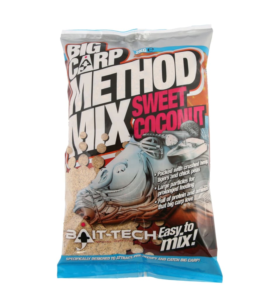 Bait-Tech Big Carp Method Mix Groundbait 2kg Sweet Coconut Groundbait