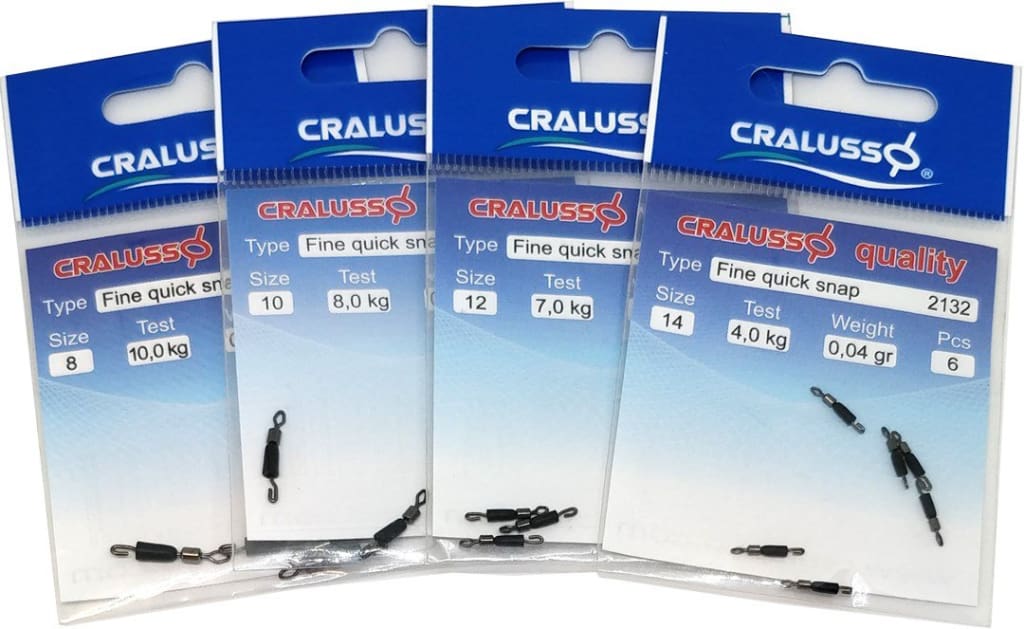Cralusso Fine Quick Snap Swivel Terminal Tackle
