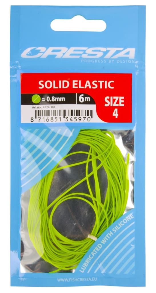 Cresta Solid Elastic - 6m 4/Neon Green Pole Elastication