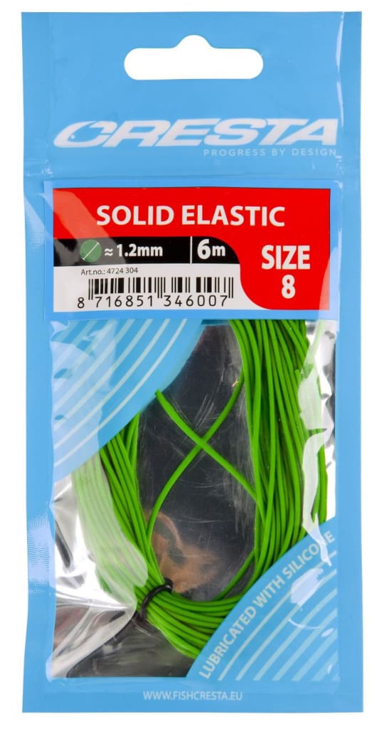 Cresta Solid Elastic - 6m 8/Green Pole Elastication