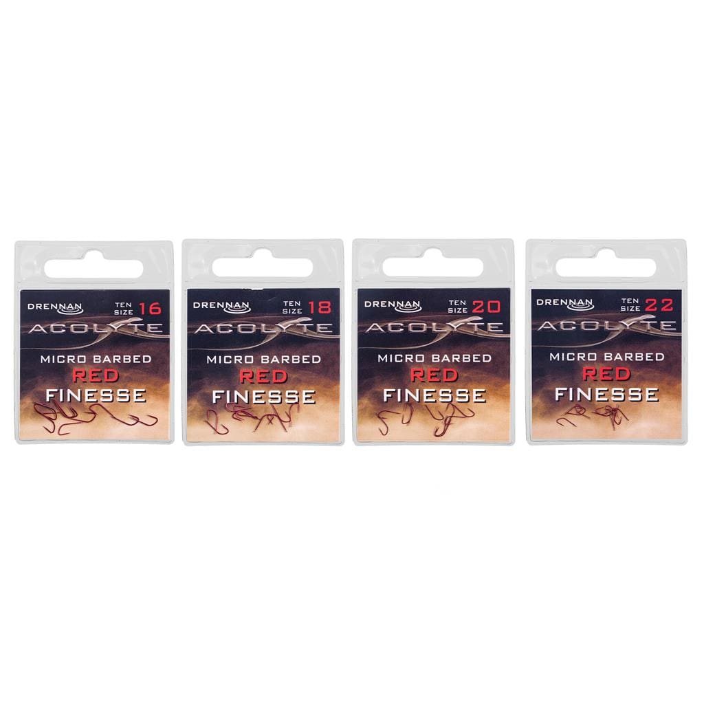 Drennan Acolyte Red Finesse Micro Barbed Hooks Hooks