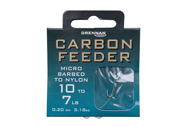 Drennan Carbon Feeder Micro Barbed Hooks To Nylon Hooks