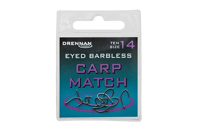 Drennan Carp Match Eyed Barbless Hooks Hooks