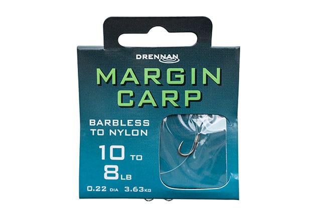 Drennan Margin Carp Barbless Hooks To Nylon Hooks