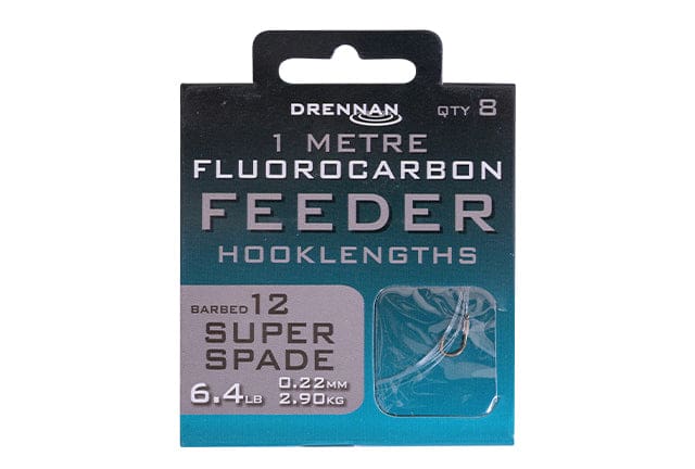 Drennan Super Spade Fluorocarbon Feeder Micro Barbed Rig 1m Hooks