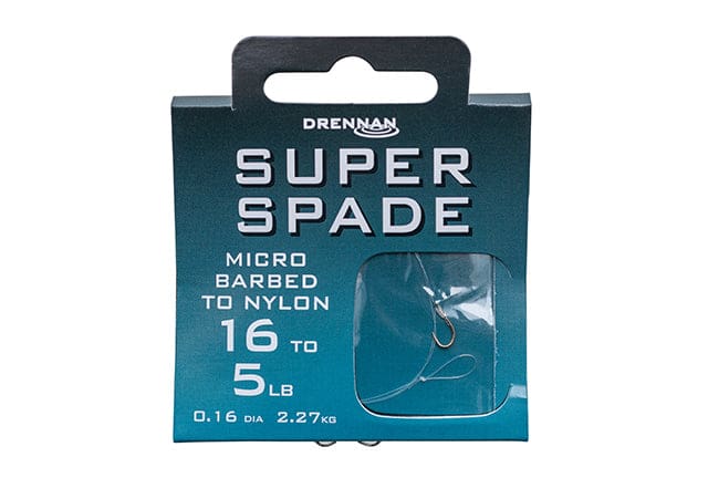 Drennan Super Spade Micro Barbed Hooks To Nylon Hooks