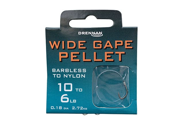 Drennan Wide Gape Pellet Barbless Hooks To Nylon Hooks