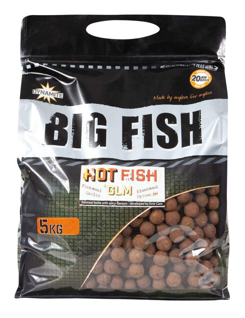 Dynamite Baits - Big Fish - 5KG Boilie Range Hot Fish & GLM Boilie / 15mm Boilies