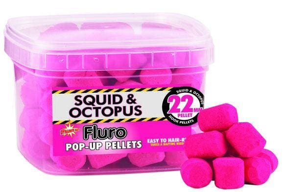 Dynamite Baits - Catfish Fluro Pop Ups - 22mm pot Squid & Octopus Boilies