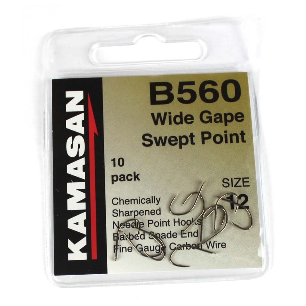Kamasan B560 Spade Barbed Hooks 12 Hooks