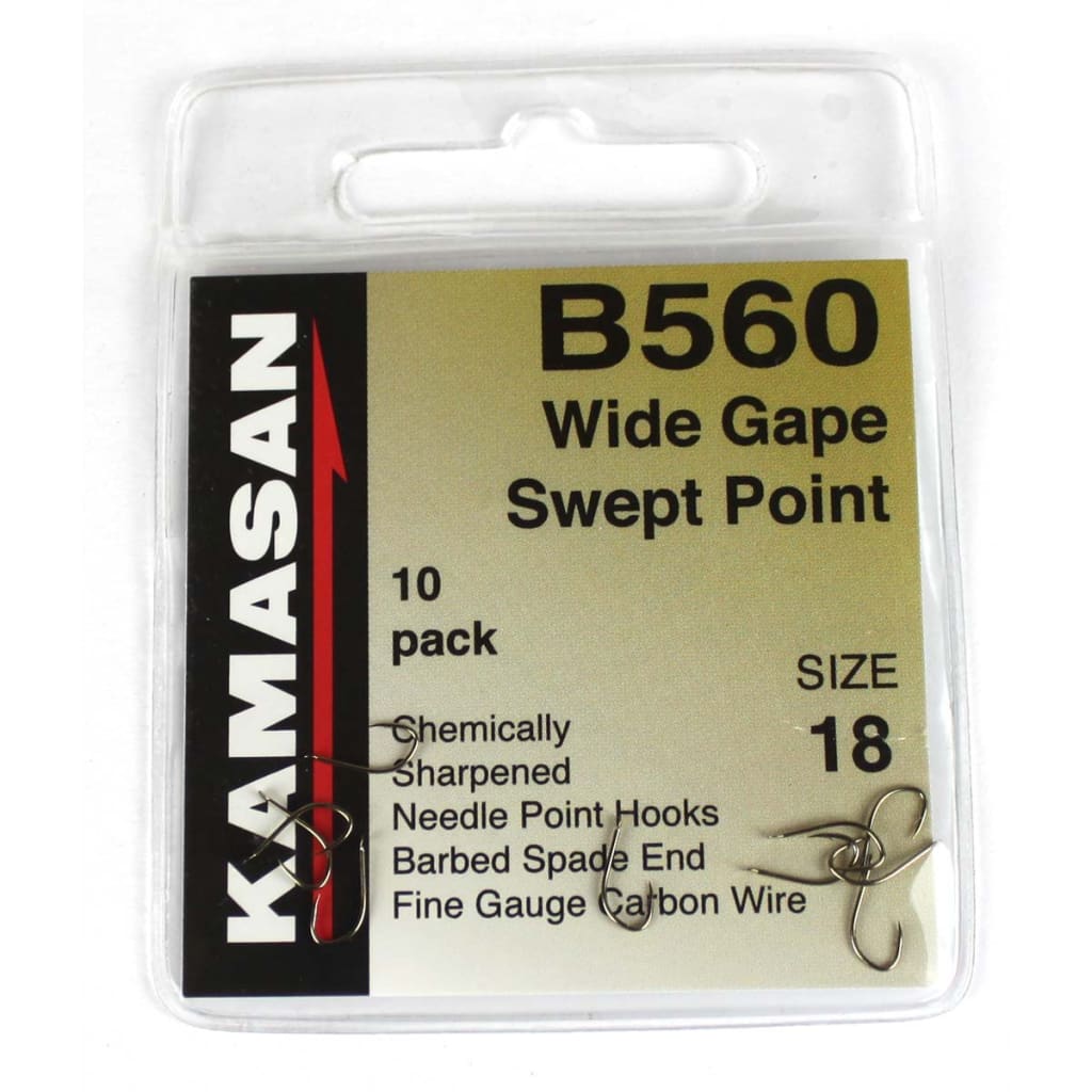 Kamasan B560 Spade Barbed Hooks 18 Hooks