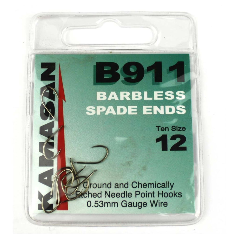 B911 F1 Spade Barbless 12 Hooks To Nylon - Billy Clarke Fishing