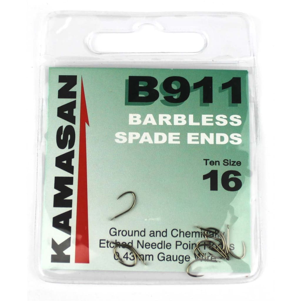 Kamasan B911 Spade Barbless Hooks 16 Hooks